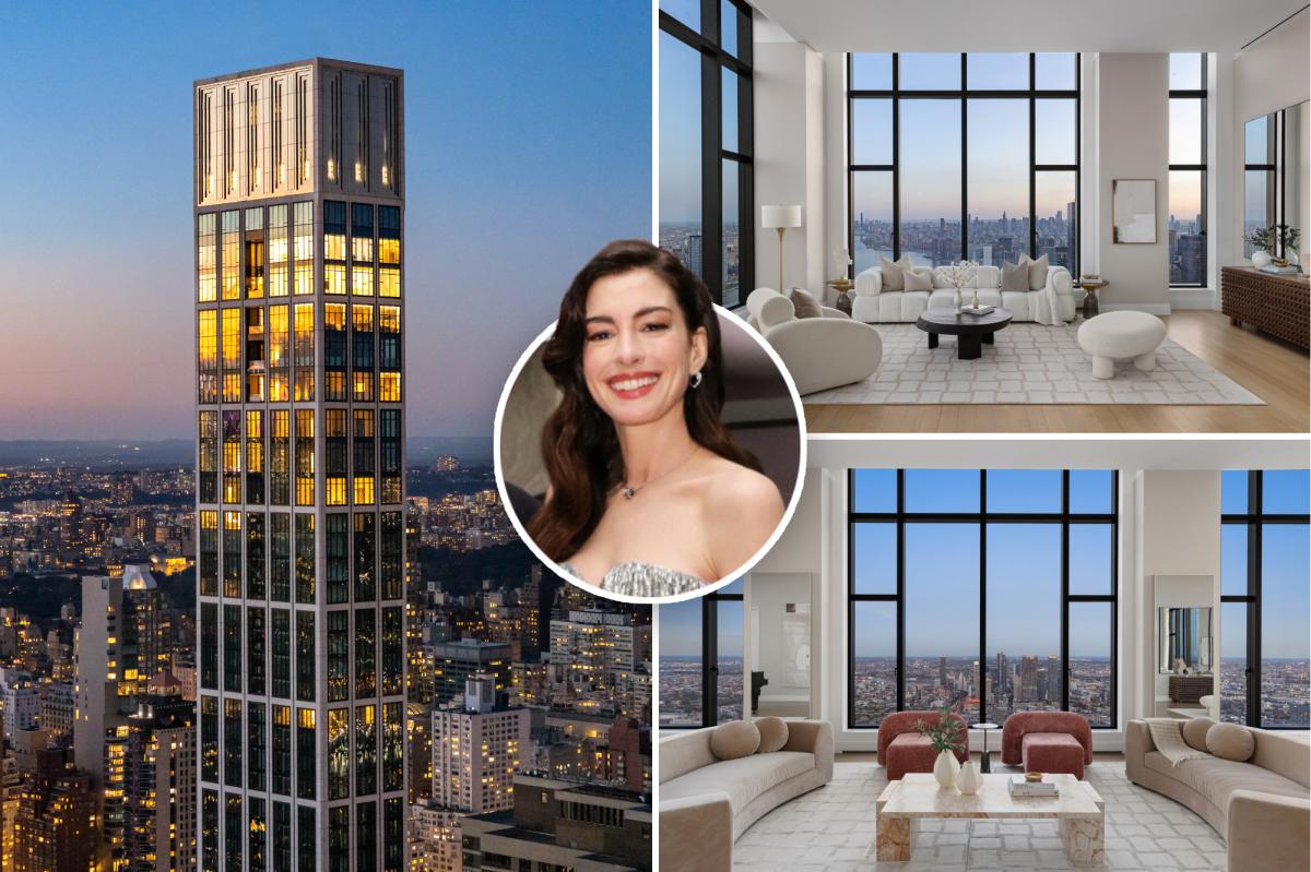 Anne Hathaway attended a glam event in this $65M NYC penthouse