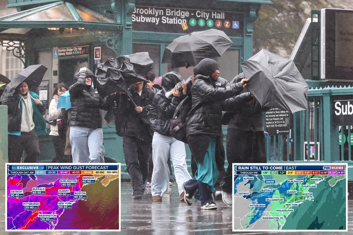 Travel nightmare unfolds at major East Coast airports as powerful storm unleashes vicious winds, rain