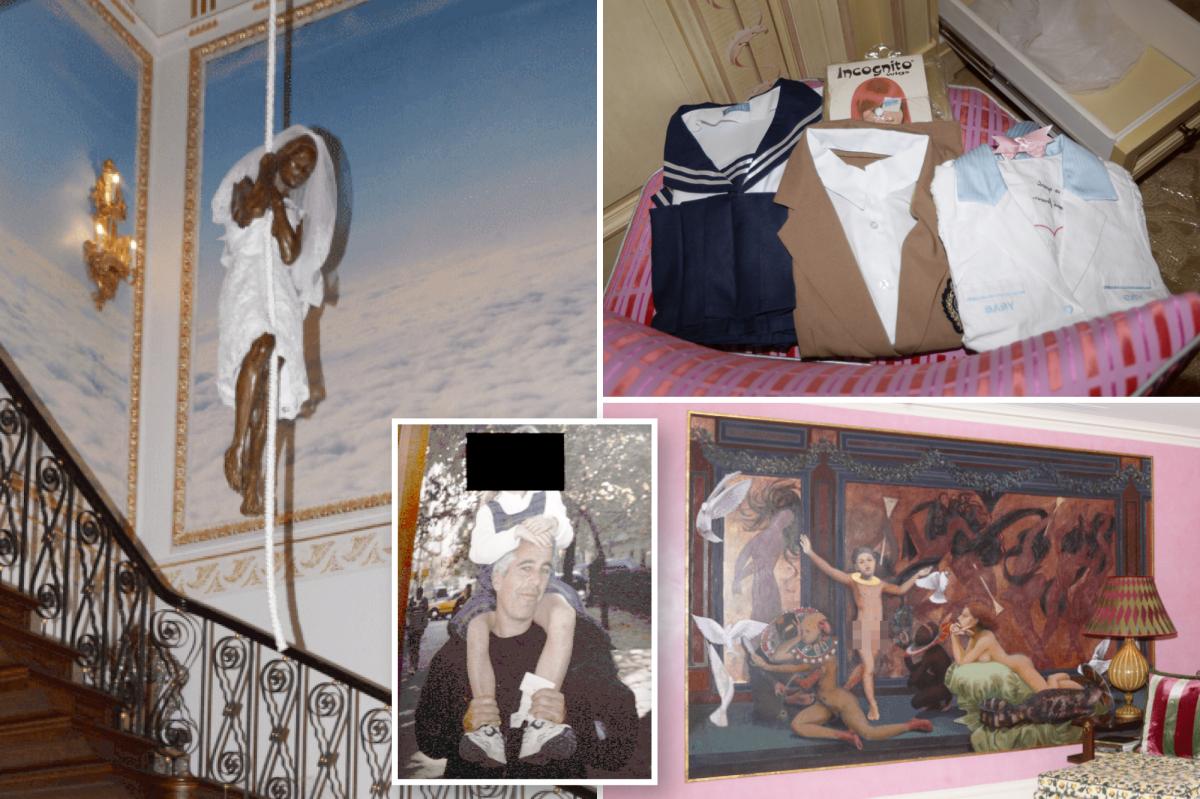 Latest Jeffrey Epstein file dump reveals troubling art of kids in NYC townhouse, disturbing role-play costumes