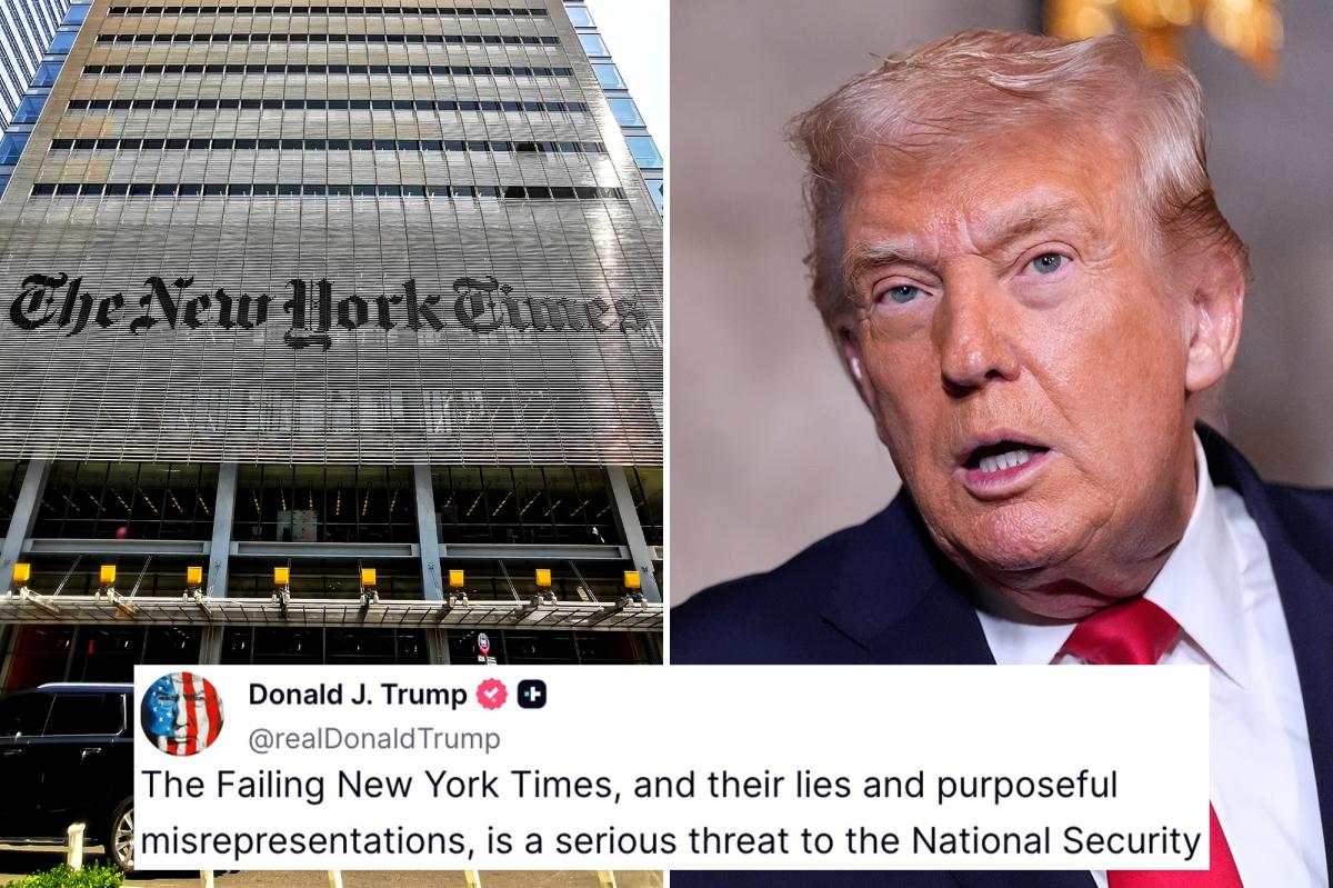 Trump slams New York Times as 'serious threat to national security'