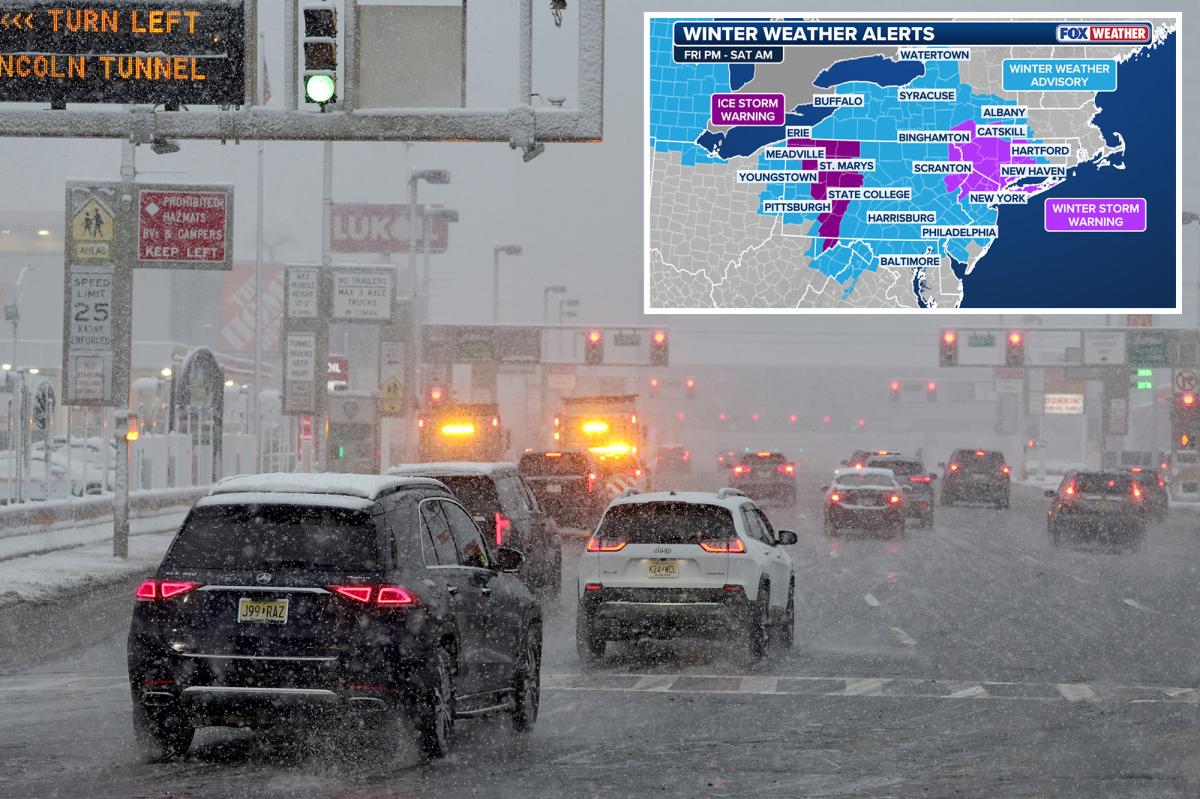 Winter weather alerts issued for over 60 million as Big Apple could see the most snow it's had in years