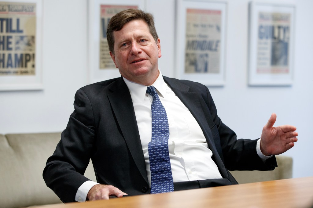 United States Attorney for the Southern District of New York Jay Clayton sits for an interview.