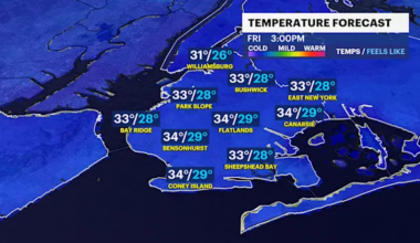 Frigid start with increasing clouds, light snow arrives tonight in Brooklyn