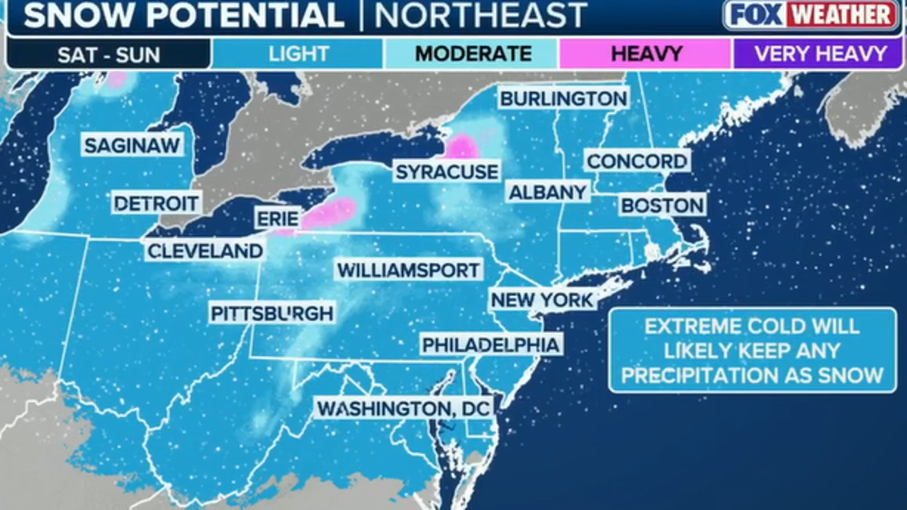 Will it snow this weekend in NYC, NJ?