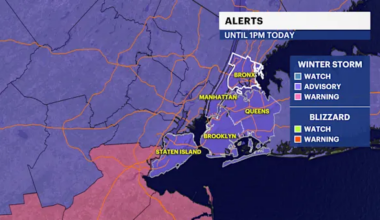 First widespread snowfall with bitter cold on the way to The Bronx