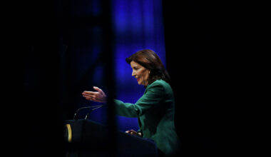 Gov. Kathy Hochul grabbed headlines in November for saying that North Country Rep. and likely gubernatorial candidate Elise Stefanik was “full of sh--.” (Will Waldron/Times Union)