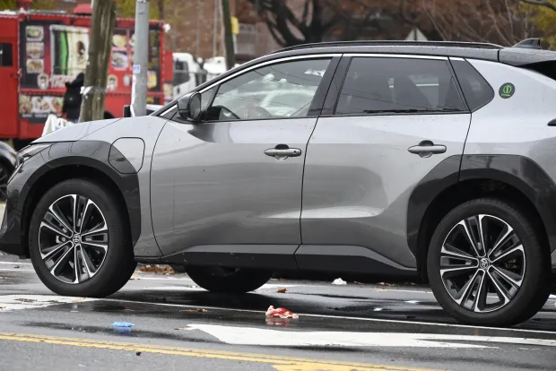 Livery cab driver Osei Kusi was found repeatedly stabbed behind the wheel of his Toyota SUV near the corner of Randall Ave. and White Plains Road in the Bronx early Wednesday, Nov. 26, 2025. (Photo by Kyle Mazza/Shutterstock)