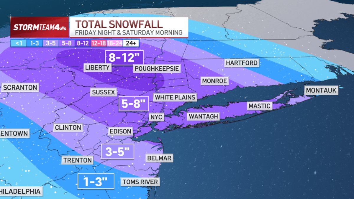 Snow storm forecast for NYC, NJ; travel advisories issued – NBC New York