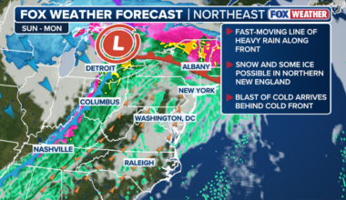 Ice threat returns as freezing rain targets New York, New Jersey Sunday night