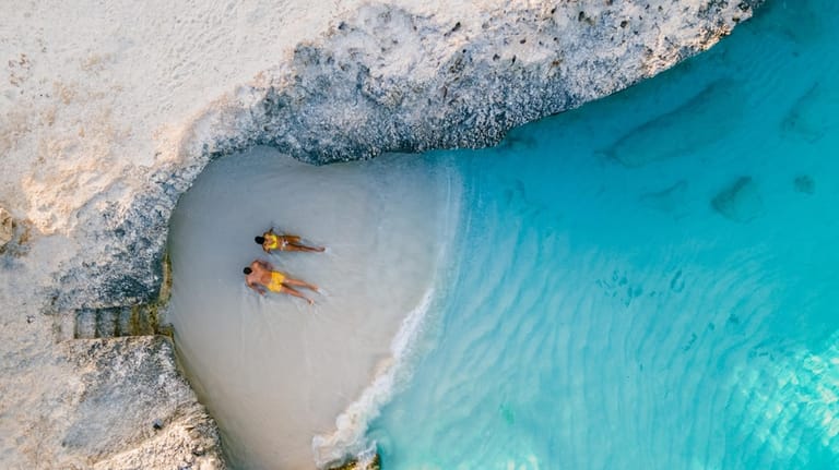 Tres Trapi Beach in Aruba is popular with locals for...