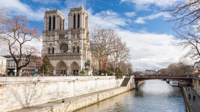 Take photos at the famous Notre-Dame in Paris, France.