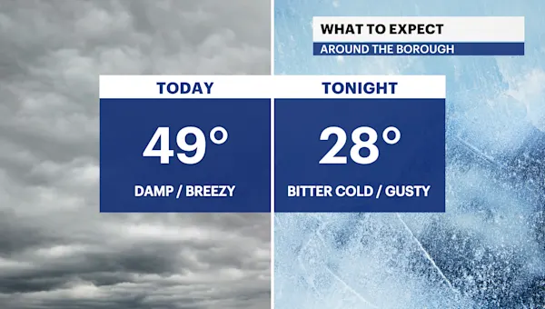 Chilly, damp and breezy conditions in The Bronx