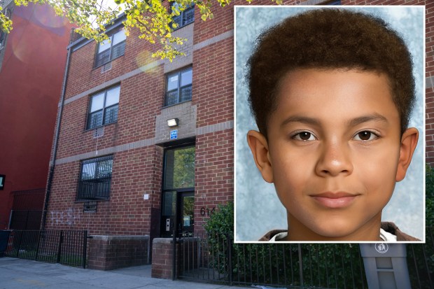 Police released a computer-generated image of Jacob Pritchett (inset), who was reported missing from Jacqueline Pritchett's residence at 614 Howard Avenue in Brooklyn on Oct. 3.