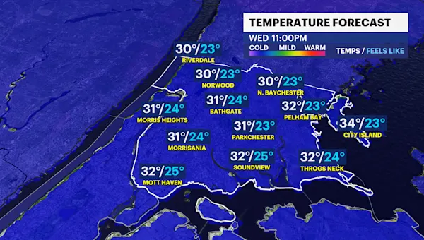 Light snow expected on New Year’s Eve in The Bronx