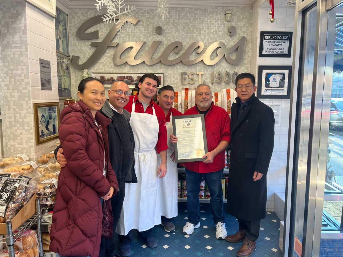 Faicco’s Pork Store honored by state Sen. Steve Chan • Brooklyn Paper