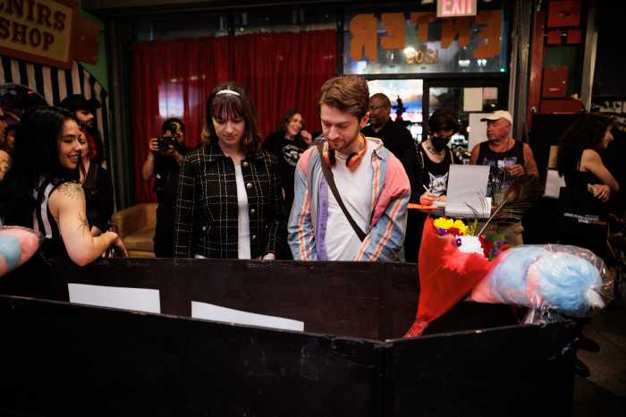 mourners at coney island casino funeral