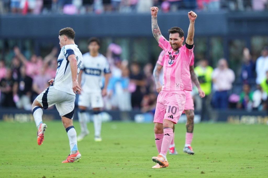 Lionel Messi #10 of Inter Miami CF celebrates winning the Audi 2025 MLS Cup Final match between Inter Miami CF and Vancouver Whitecaps FC at Chase Stadium on December 06, 2025 in Fort Lauderdale, Florida.