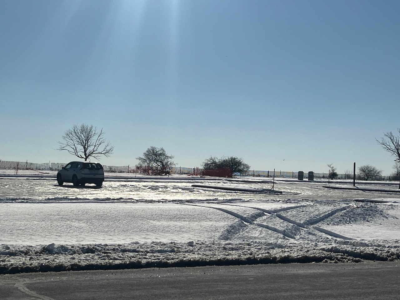 Snow and ice at parks on Staten Island