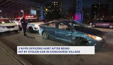 2 police officers struck by car in Concourse Village