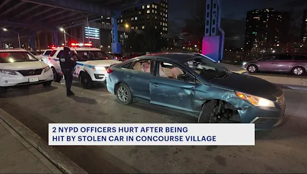 2 police officers struck by car in Concourse Village
