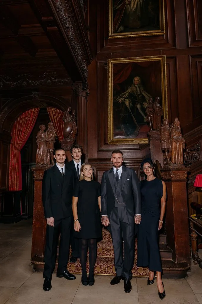 A photo of the Beckham family at Windsor castle minus Brooklyn