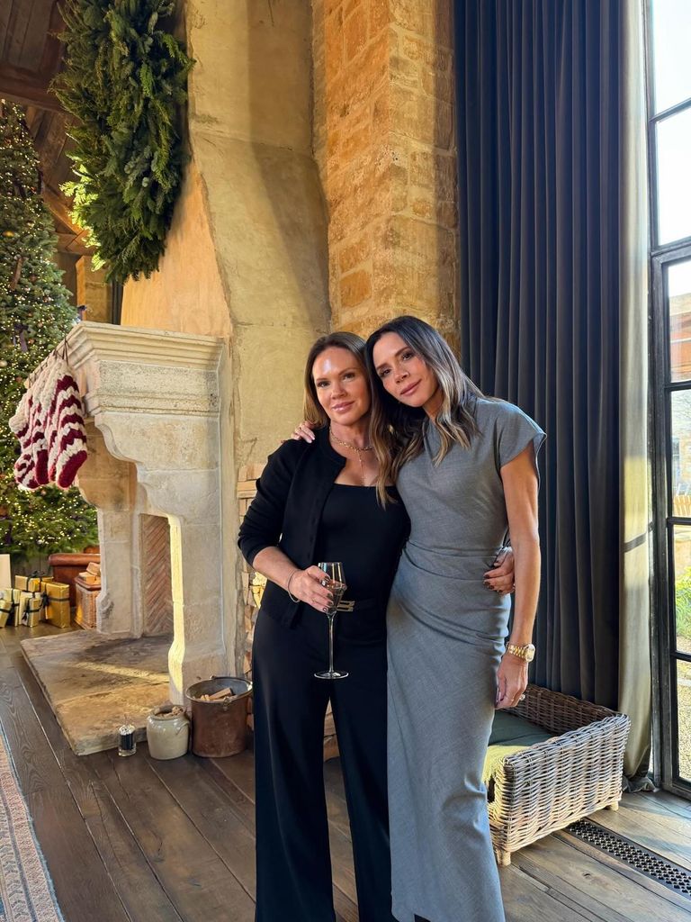 Louise Adams and Victoria Beckham on Christmas Day 