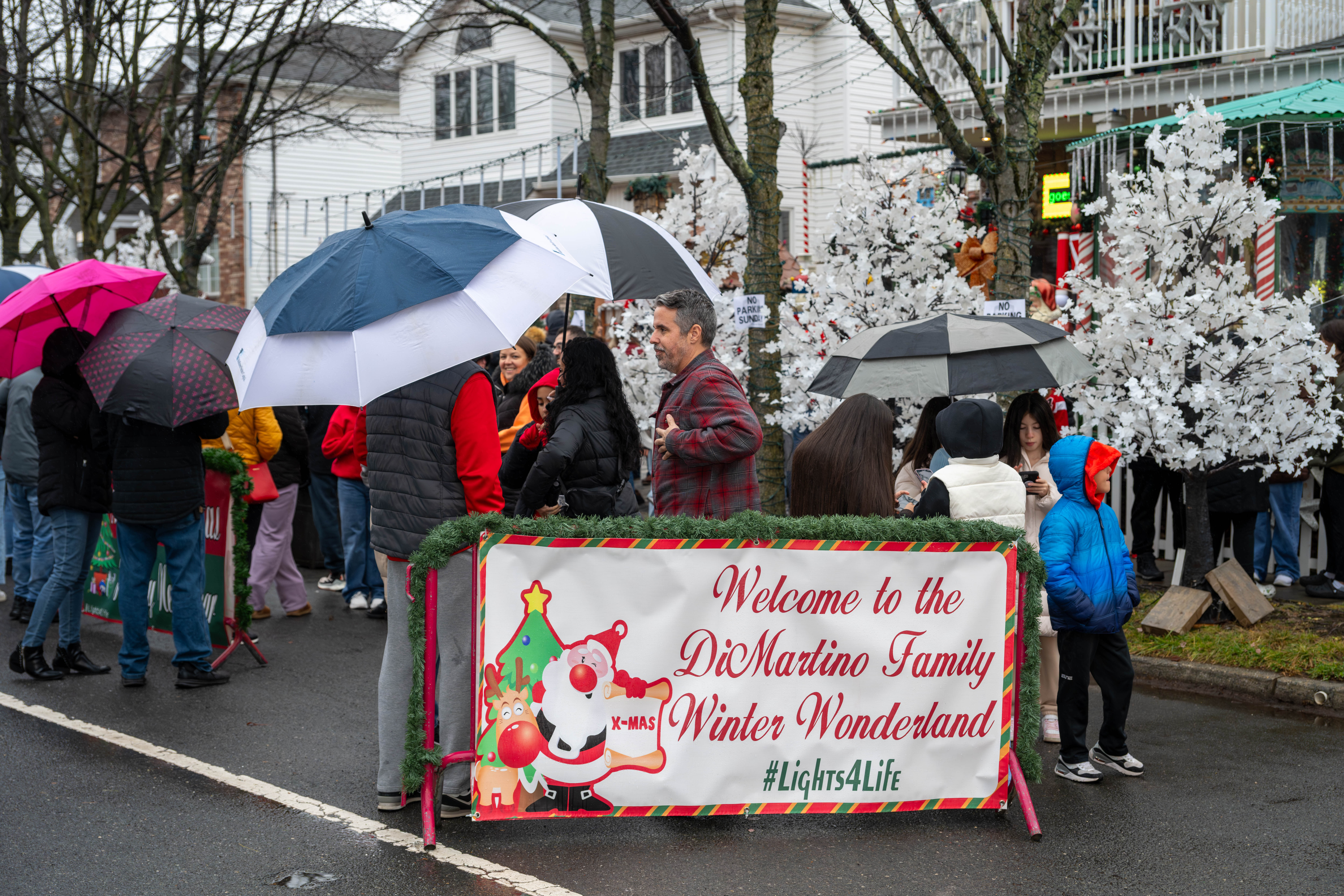 Hundreds gather to see Staten Island’s famous “Lights For Life” Christmas display and enjoy an entertainment extravaganza at the home of Joseph and Marisa DiMartino on Sunday, November 30, 2025, in Charleston. (Owen Reiter for the Advance/SILive.com)