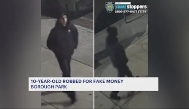 Robber stole 10-year-old’s ‘play money’ in Borough Park, NYPD says