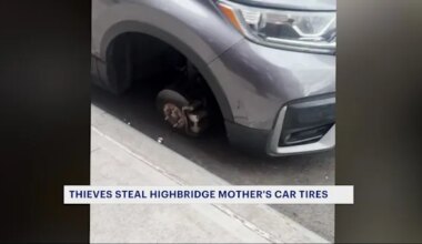 Bronx woman says thieves stole all of her car tires in Highbridge