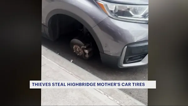 Bronx woman says thieves stole all of her car tires in Highbridge