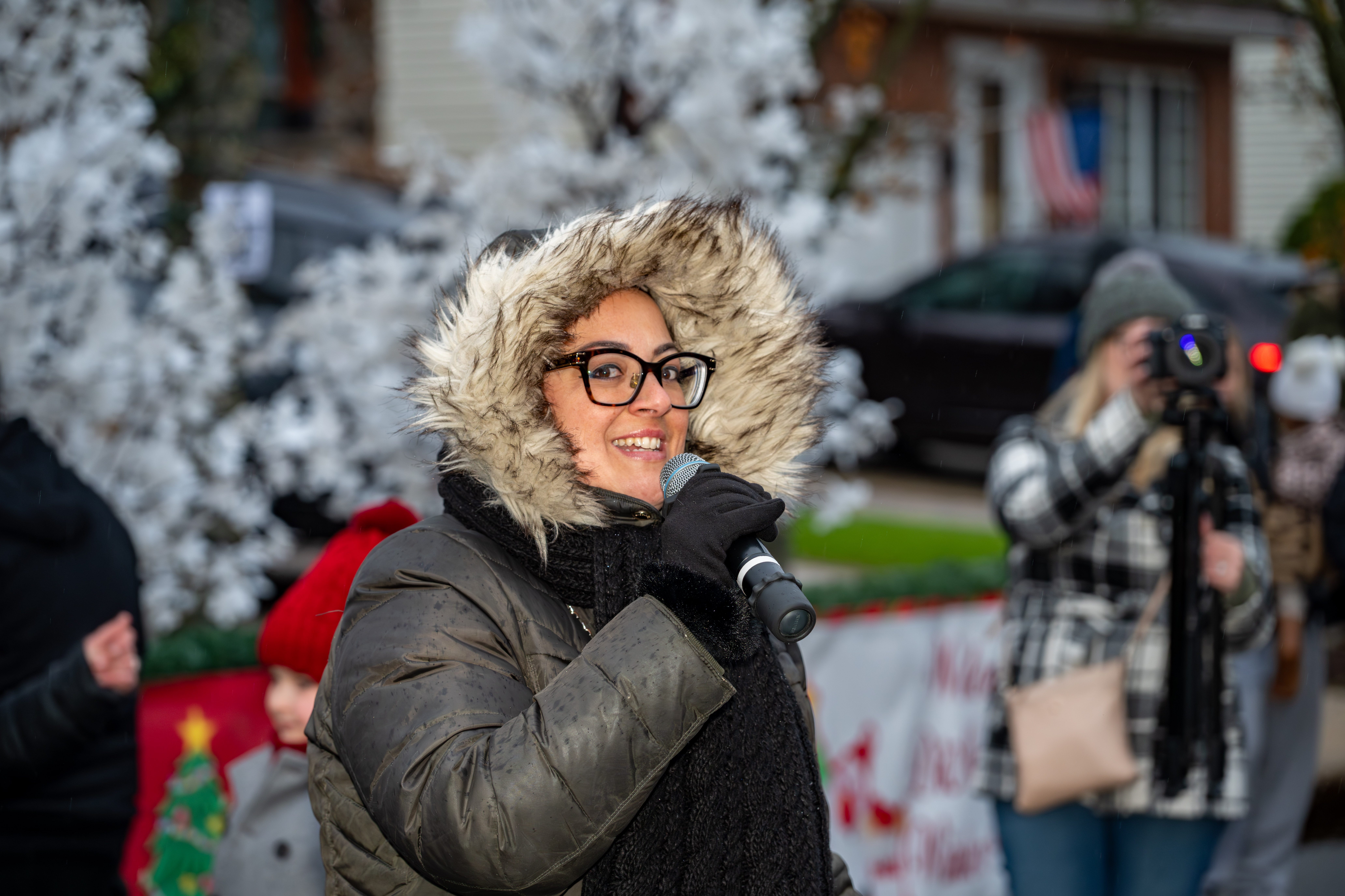 Maria Venuto performs at Staten Island’s famous “Lights For Life” Christmas display at the home of Joseph and Marisa DiMartino on Sunday, November 30, 2025, in Charleston. (Owen Reiter for the Advance/SILive.com)