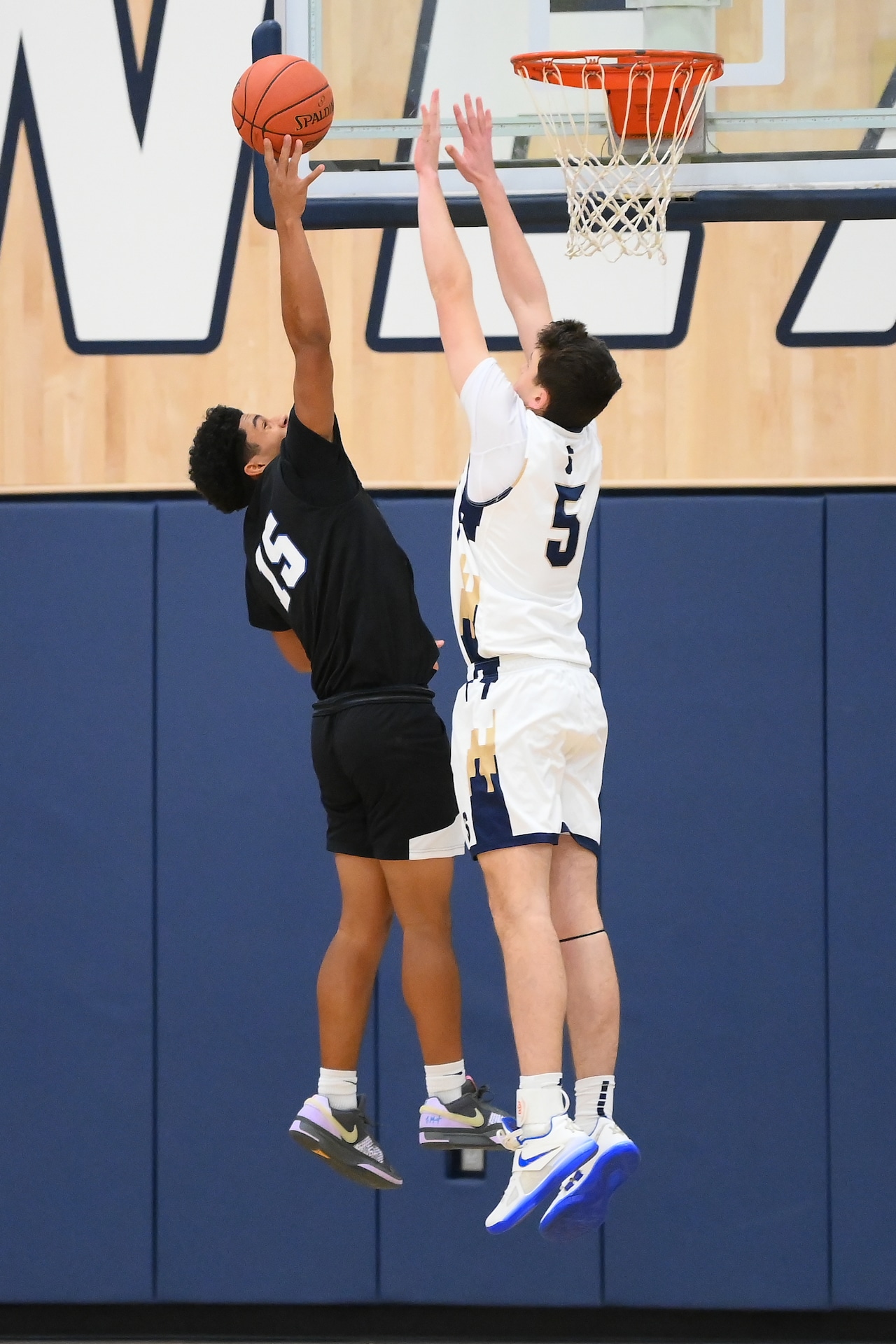Boys basketball action