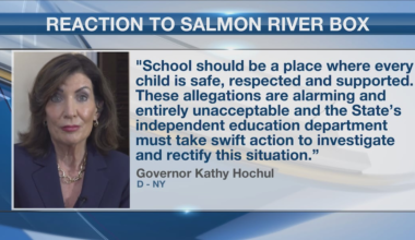 Governor Hochul responds to Salmon River wooden box incident