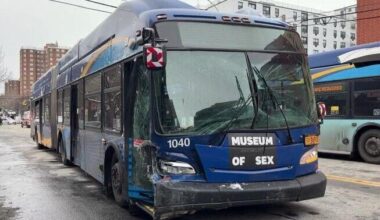 7 injured after driver of MTA bus loses control and crashes into parked cars in the Bronx