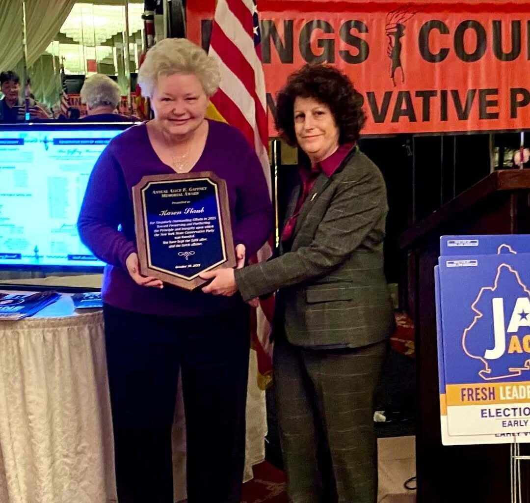 Karen Staub and Fran Vella-Marrone. Photo courtesy of the Kings County Conservative Party