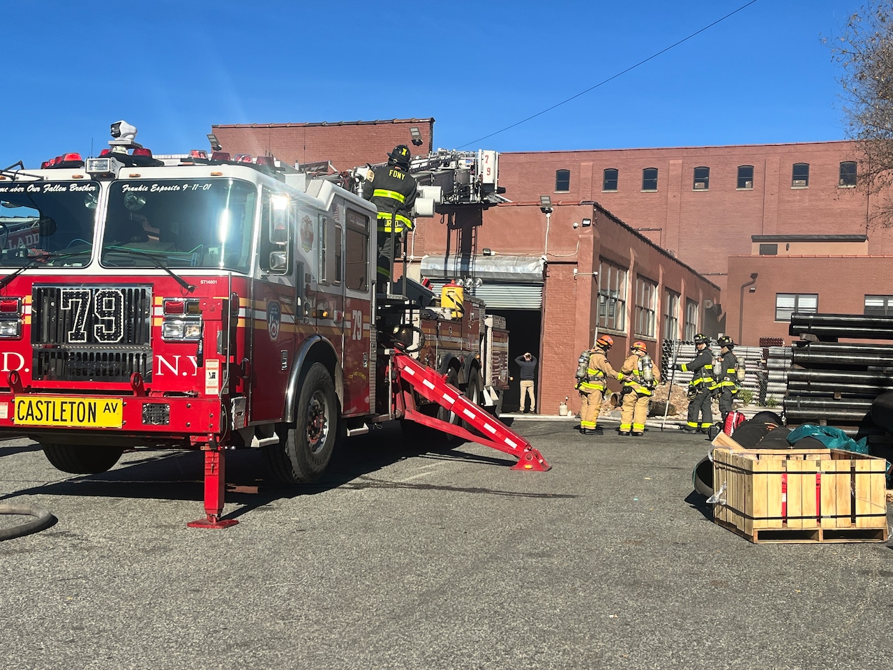 FDNY responds to fire at warehouse