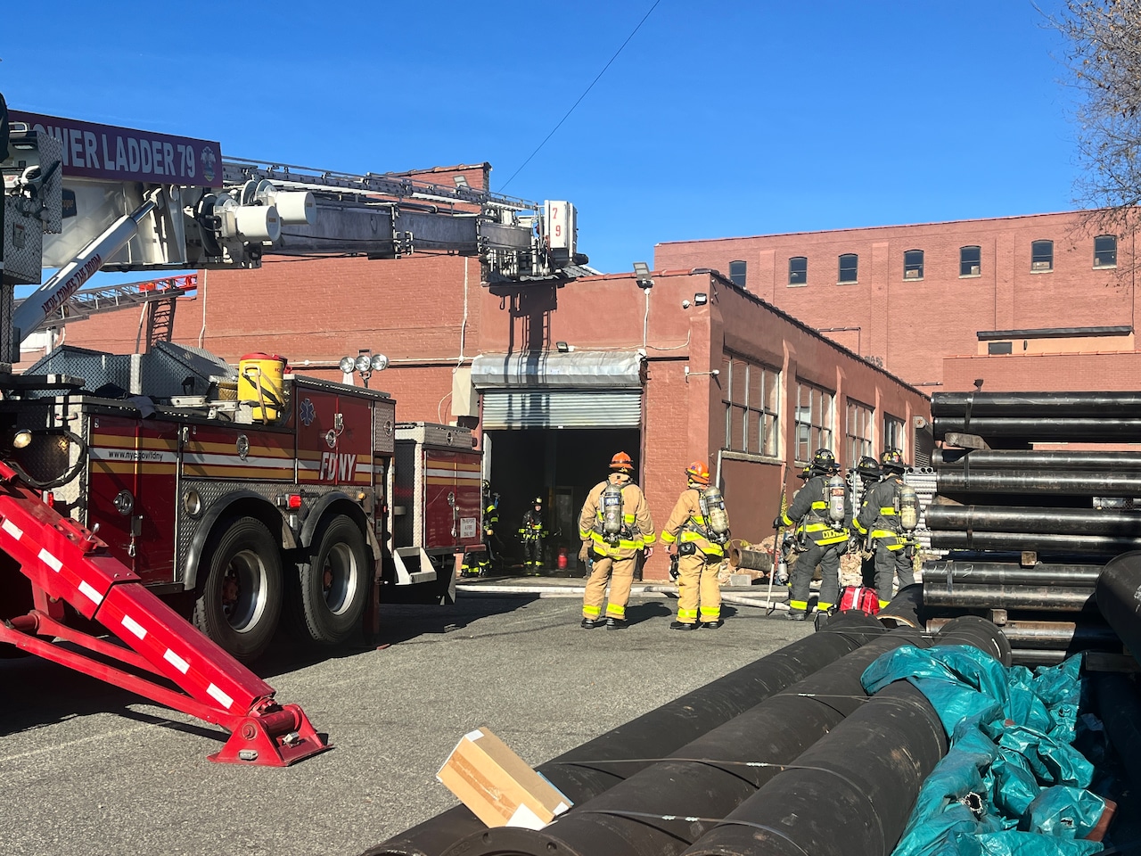 FDNY responds to fire at warehouse