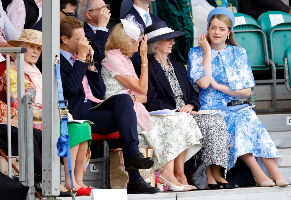 Princess Alexandra pictured with son James, his wife Julia and their daughter Flora Vesterberg 