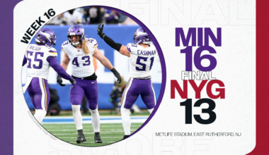Jaxson Dart struggles as Vikings edge sloppy New York Giants, 16-13