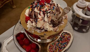 A guest at the luxurious Plaza Hotel in New York Citywas left outraged after discovering her ice cream sundae cost nearly $500. The sundae is seen in a previous video shared in January