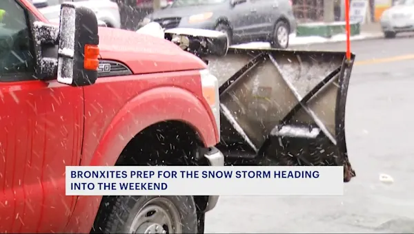 Bronx residents begin preparations for Friday's snowstorm