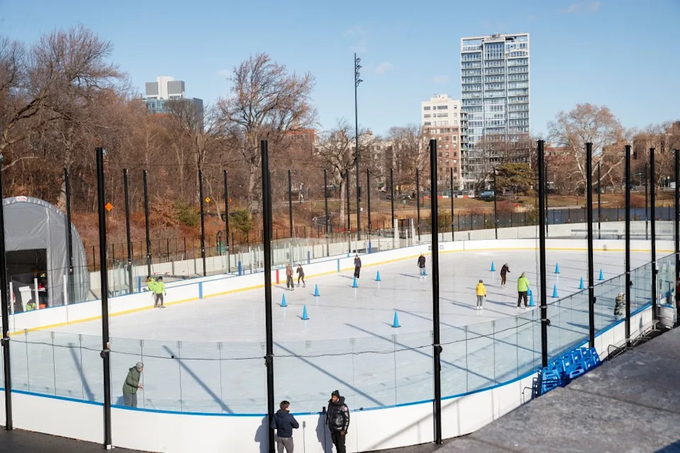 The Davis Center (above) itself is a $160 million, bells-and-whistles landmark built to bring New Yorkers together with a mix of ice, nature and community. Tamara Beckwith/NY Post