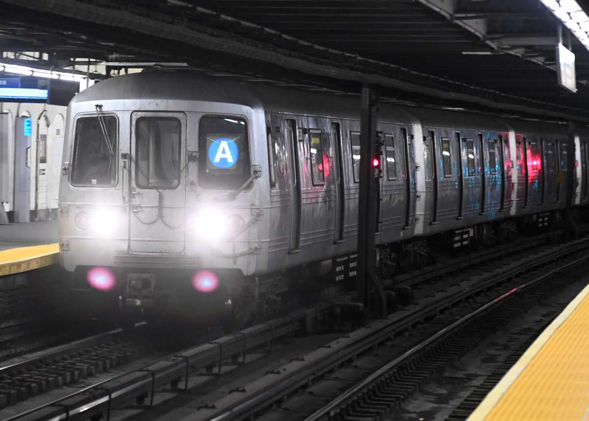 A train pulling into subway station