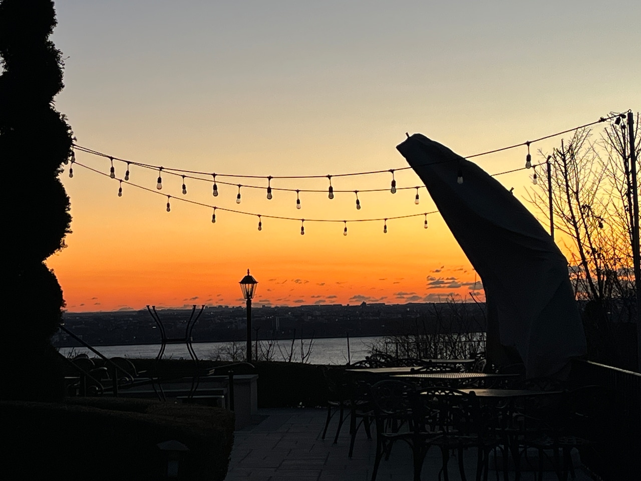 Sunrise over Grymes Hill