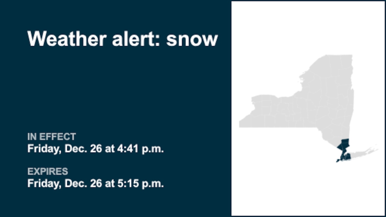 NY weather: Anticipate snow in part of New York early Friday evening