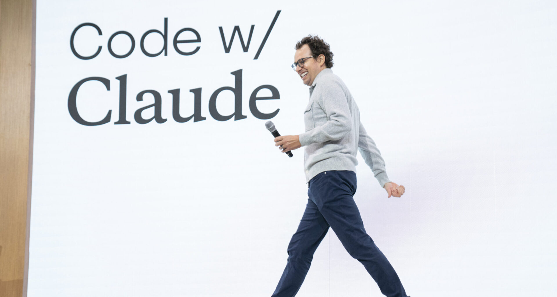 IMAGE DISTRIBUTED FOR ANTHROPIC - Anthropic CEO Dario Amodei at the Code with Claude developer conference on Thursday, May 22, 2025 in San Francisco. (Don Feria/AP Content Services for Anthropic)