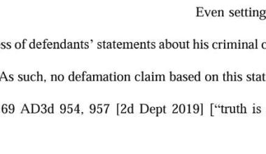 Man Who Had Pleaded Guilty to Felony Forgery of Court Orders Sues Over Being Called "Convicted Felon"