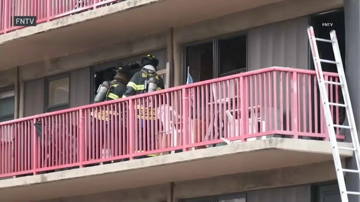 Woman killed, police officers hurt in fire at NJ senior complex – NBC New York