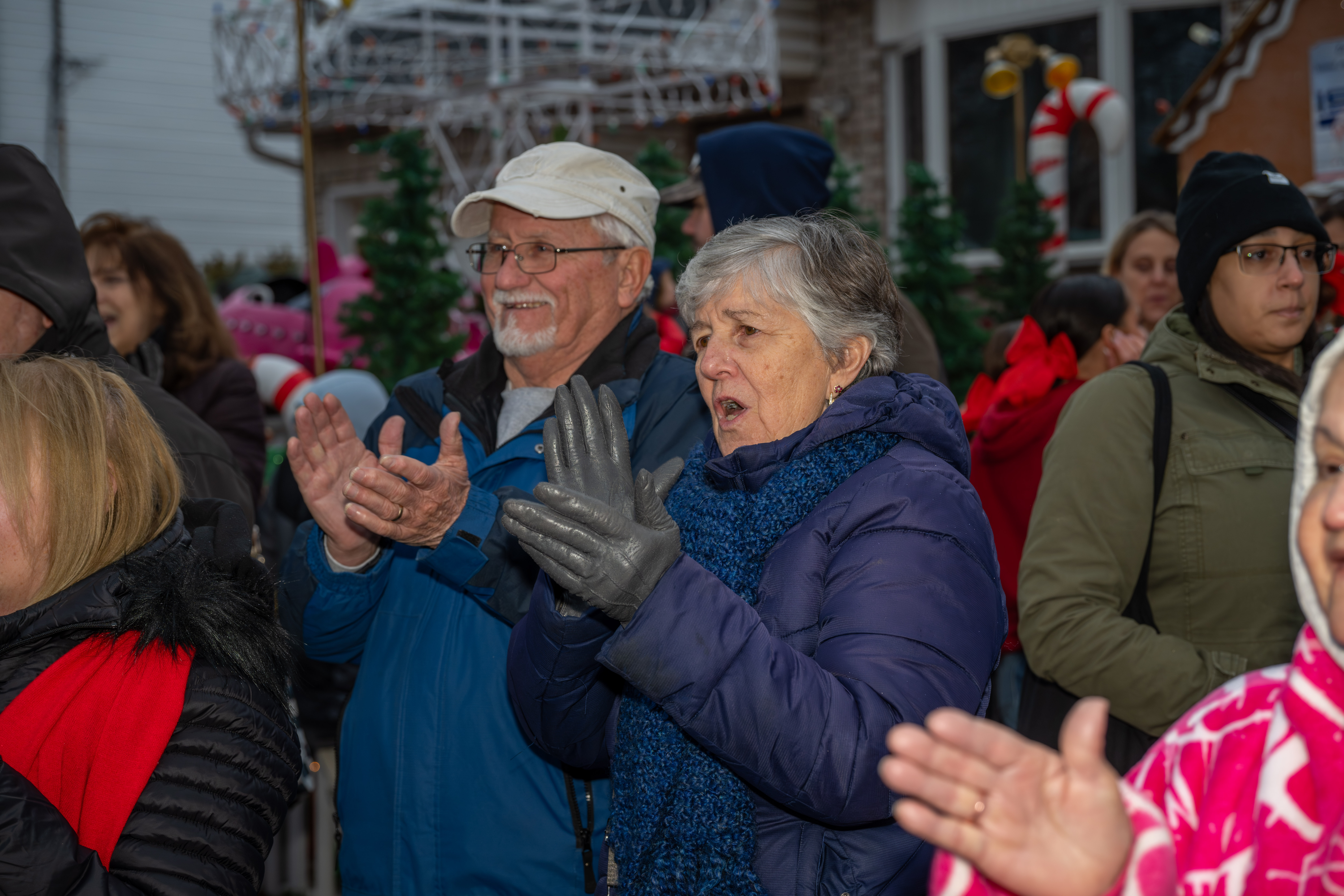 Hundreds gather to see Staten Island’s famous “Lights For Life” Christmas display and enjoy an entertainment extravaganza at the home of Joseph and Marisa DiMartino on Sunday, November 30, 2025, in Charleston. (Owen Reiter for the Advance/SILive.com)
