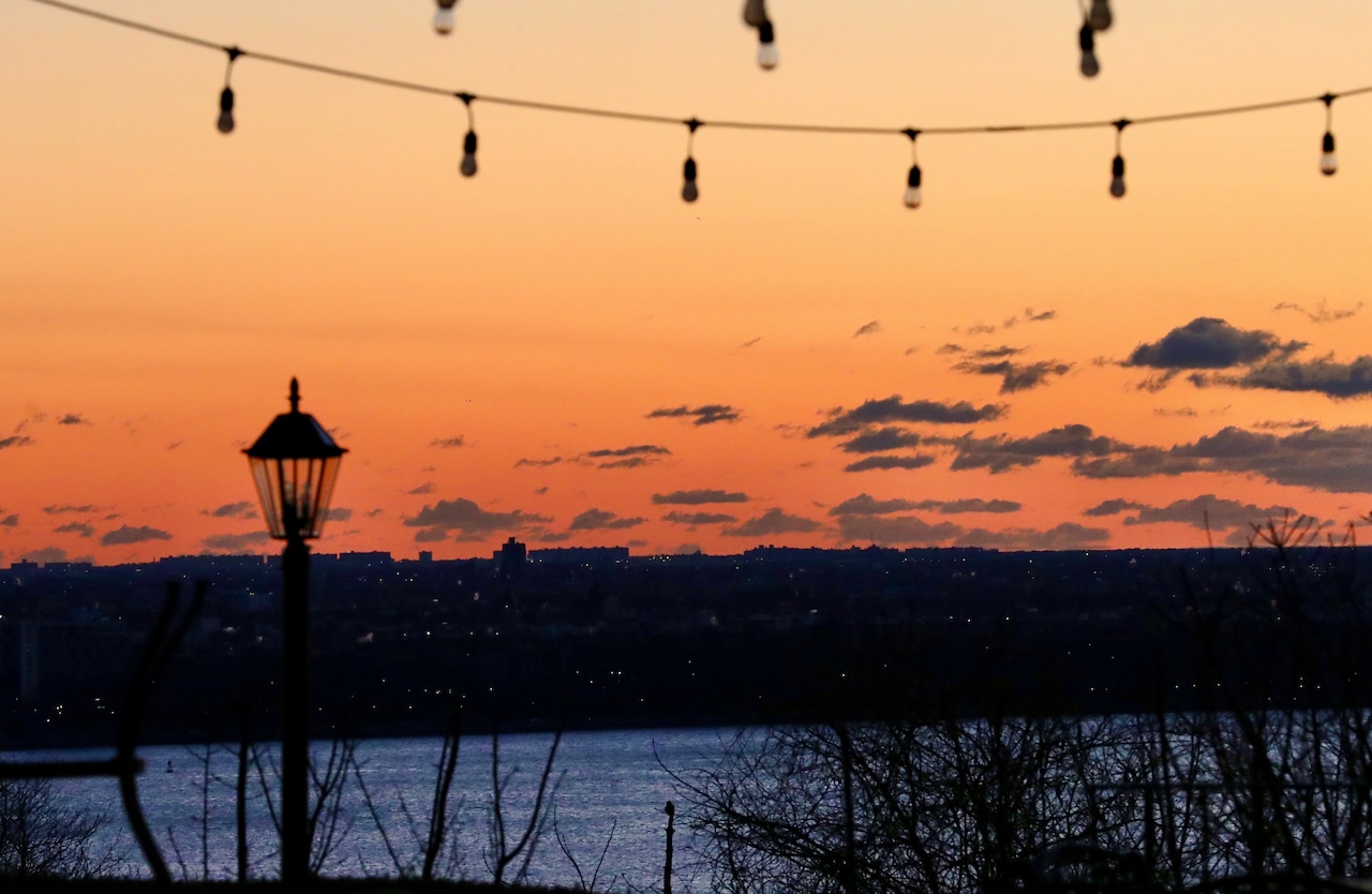 Sunrise over Grymes Hill